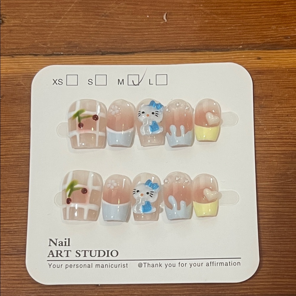 Cute Cartoon Nail Art Set Size M